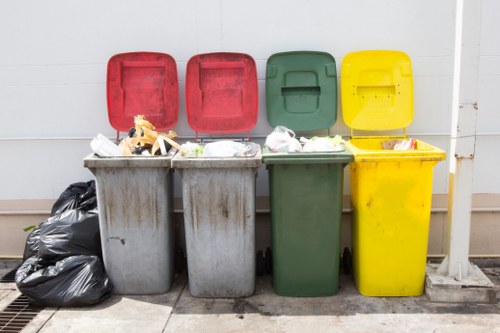 Professional rubbish collection vehicle in South East London