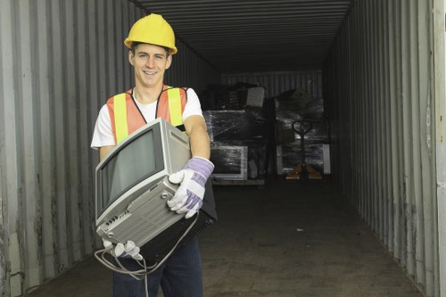 Community participating in a local recycling initiative